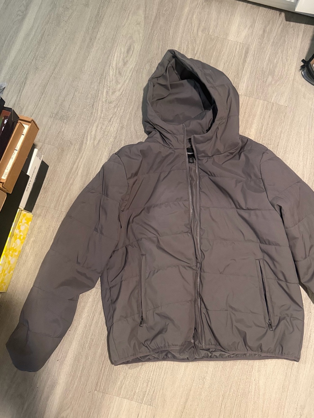 Nordstrom Women Hooded Puffer Jacket - Gray XL